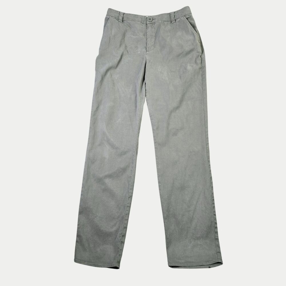 Ecru The‎ Mitchell Chino Pants Women's 2 Green Straight Comfy Cool Tencel Career
